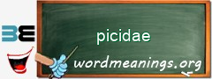 WordMeaning blackboard for picidae